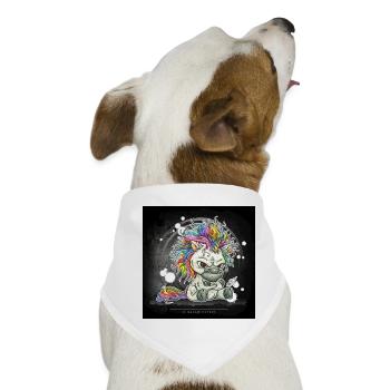 pre-coffee-mornicorn - Hunde-Bandana - Weiß - Vorne
