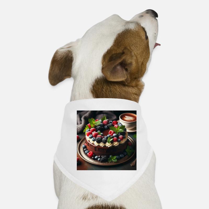 Chocolate and berries cake Dog Bandana