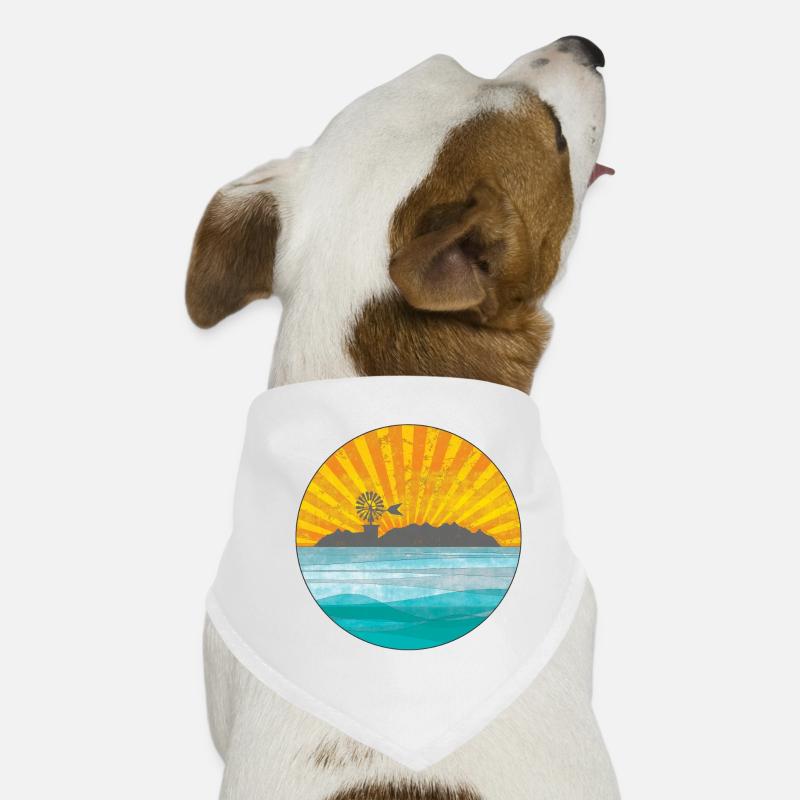 Coucher de soleil sur le paysage côtier Bandana pour chien