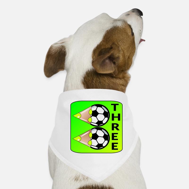 3rd Birthday - Soccer THREE Dog Bandana
