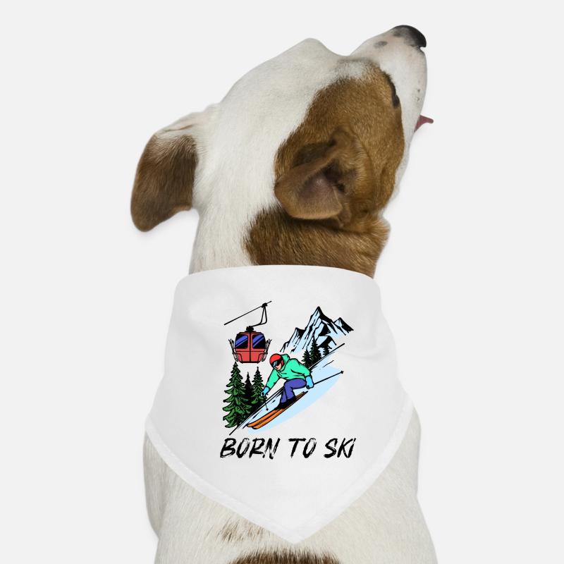 Skier Statement Winter Sports Ski Jumping Mountain Dog Bandana