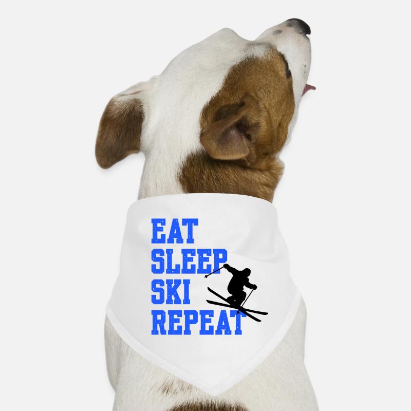 Schifahren Snowboard Wintersport Statement Winter Hunde-Bandana