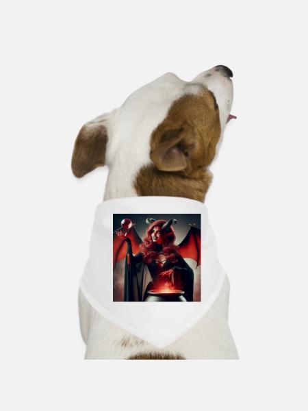 She-Devil - Dog Bandana - white - Front