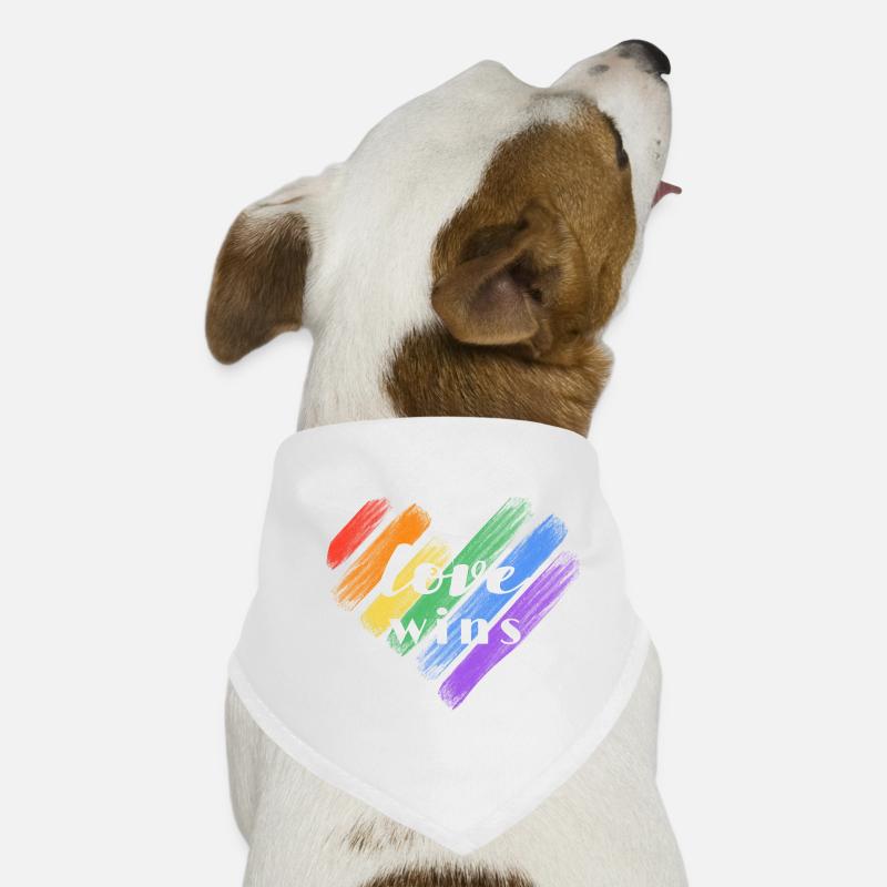 Liebe gewinnt – Regenbogenfarben Hunde-Bandana