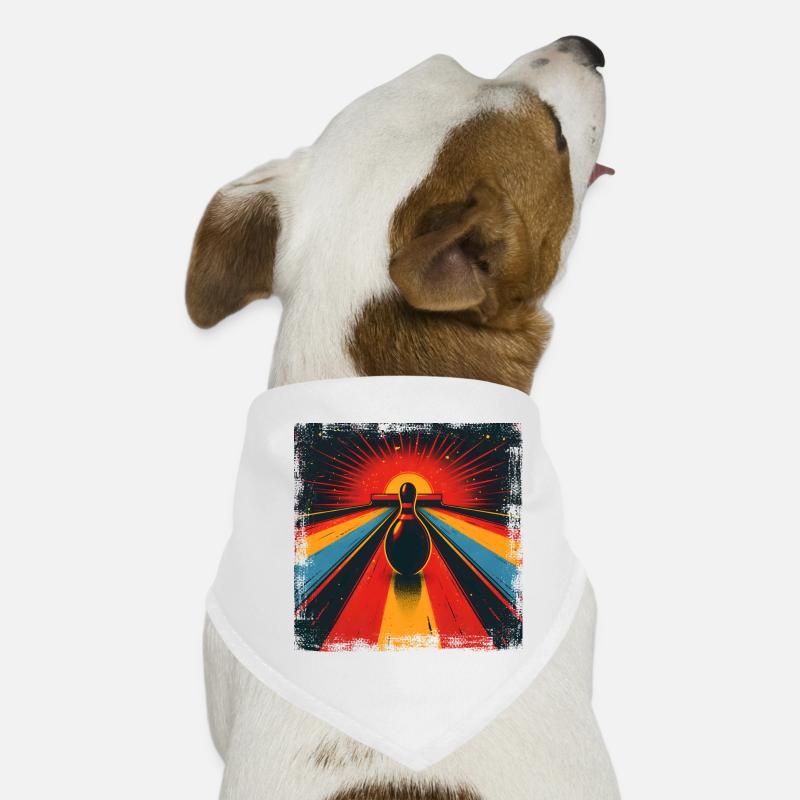 Bowling dans un style vintage Bandana pour chien