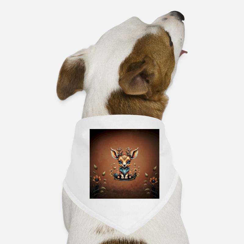 Niedliche Hirsche im Stil von Cartoons. Hunde-Bandana