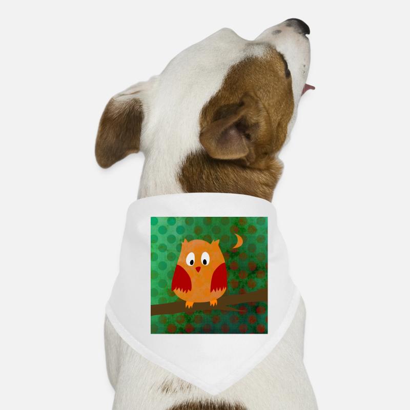 Eule Uhu Punkte Dots Wald Poster Muster Kinder Hunde-Bandana