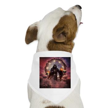 Faszinierende und mystische Kulisse eines Skeletts - Hunde-Bandana - Weiß - Vorne