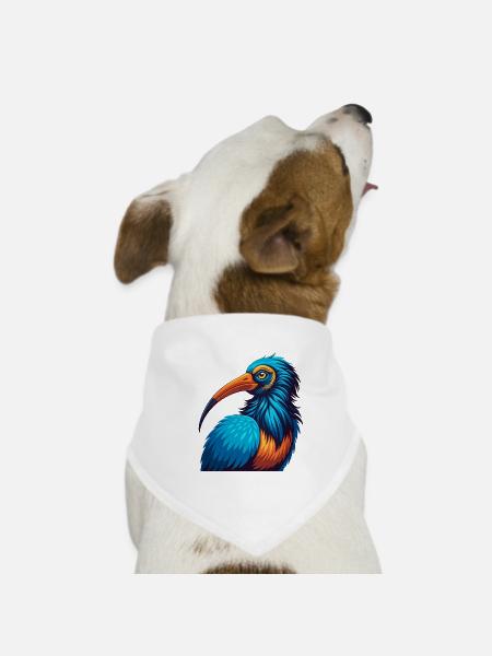 Ibis Bunte Kawaii Cartoon Figur Clipart - Hunde-Bandana - Weiß - Vorne