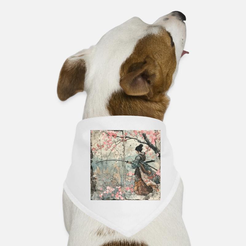 Japanese, Samurai, Cherry Blossom, Art, Ukiyo-E, s Dog Bandana