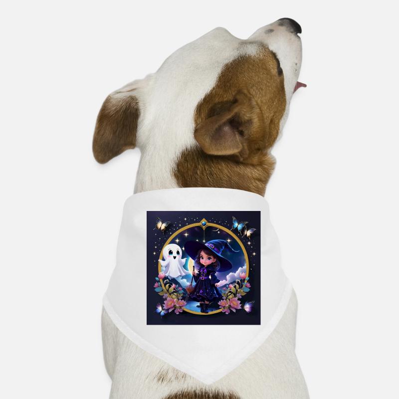 Little witch with big, bright eyes. Dog Bandana