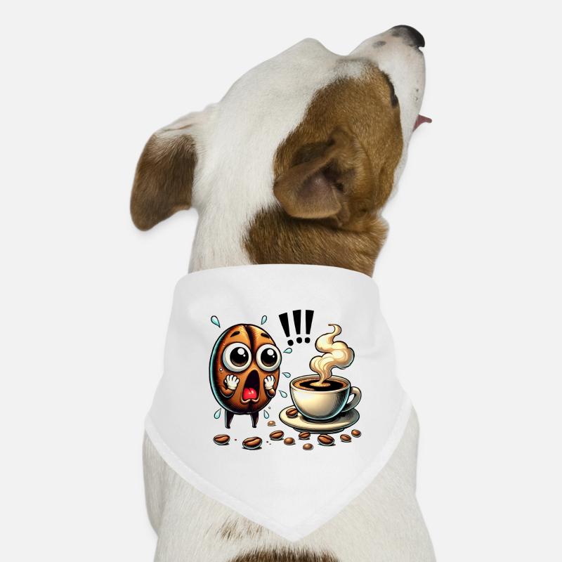 Lustiges Kaffee Design Hunde-Bandana