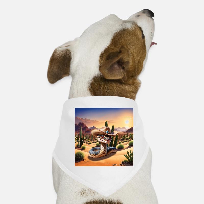 Cute snake with cowboy hat Dog Bandana
