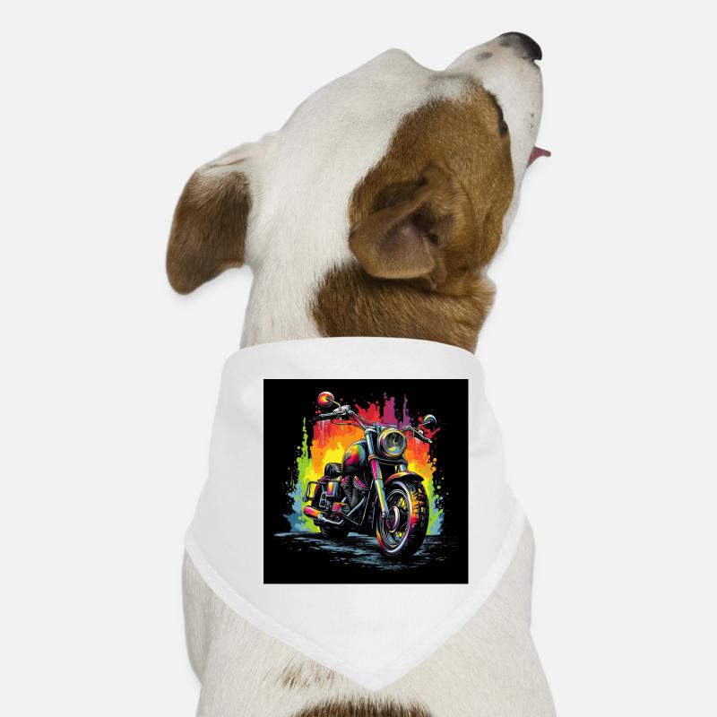 Éclaboussure de moto arc-en-ciel Bandana pour chien