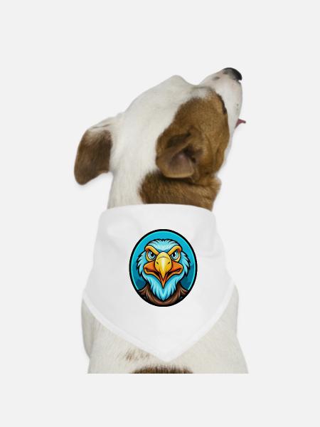 Geier Bunte Kawaii Cartoon Figur Clipart - Hunde-Bandana - Weiß - Vorne