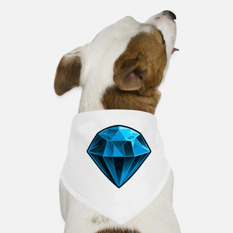 Precious Blue Sapphire Gemstone Dog Bandana