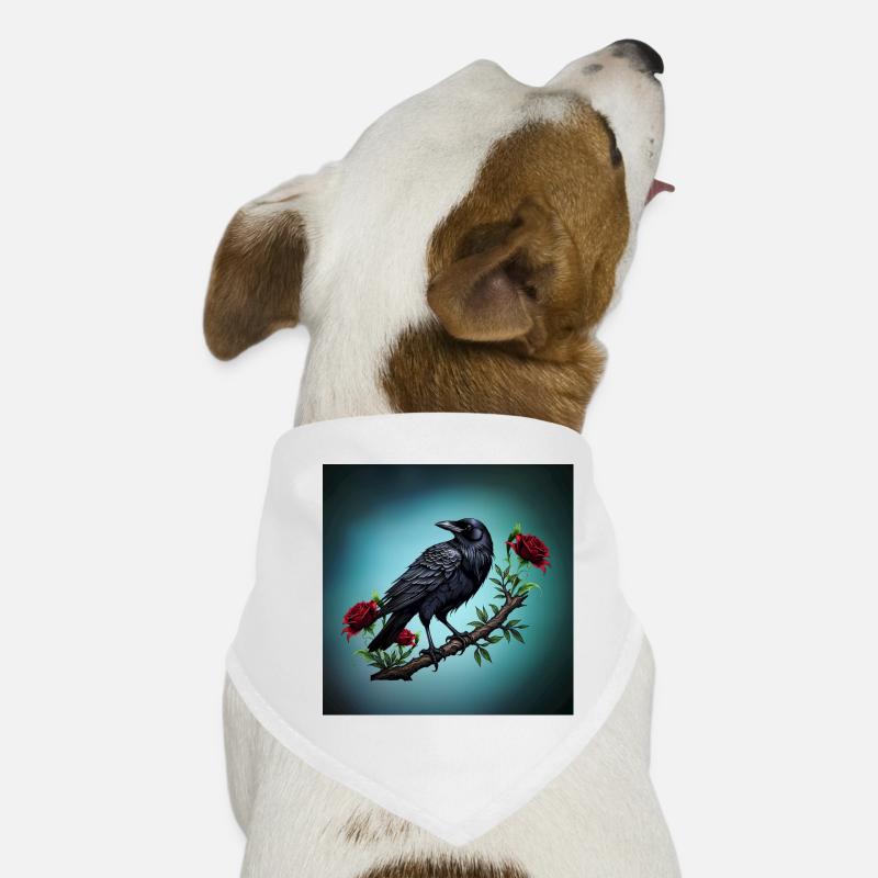 Elegante Krähe, majestätisch sitzend Hunde-Bandana
