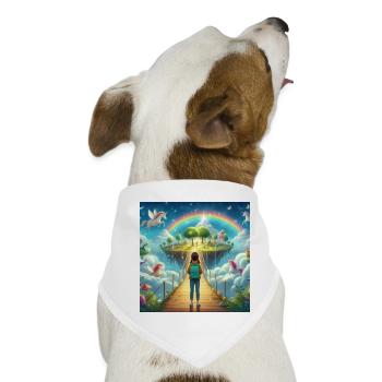 Fantasievolles Einhorn-Wunderland - Hunde-Bandana - Weiß - Vorne