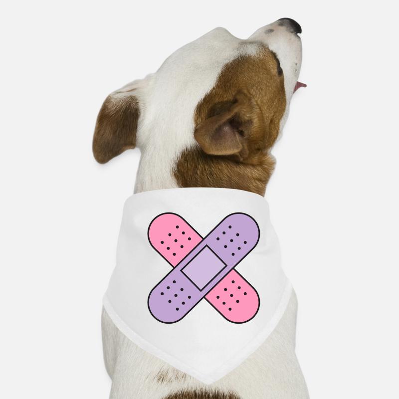 Gips Kreuz Farbe - Hunde-Bandana - Weiß