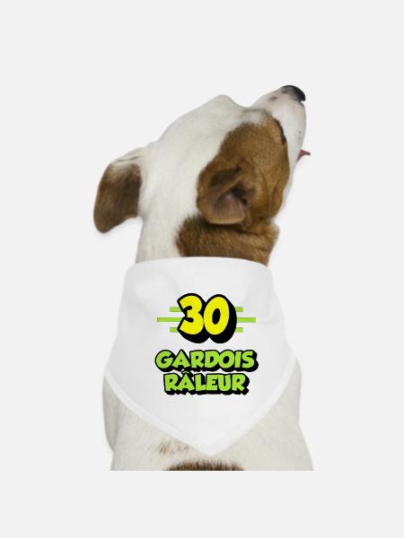Gardois râleur - Bandana pour chien - blanc - Devant