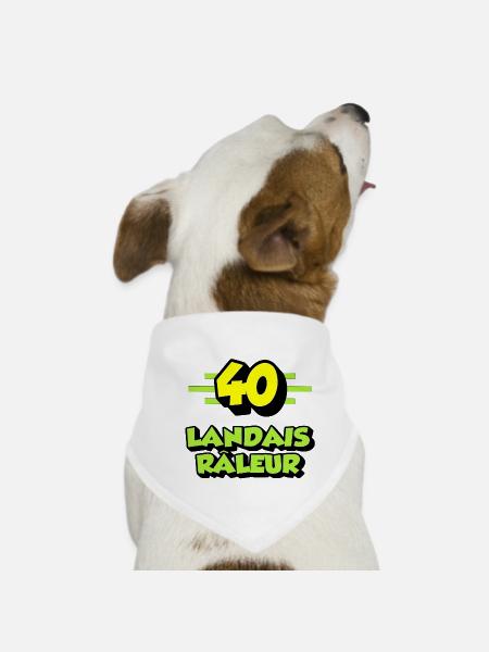 Landais râleur - Bandana pour chien - blanc - Devant