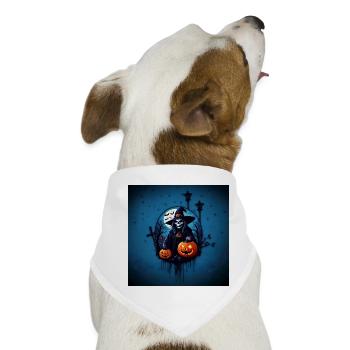 Eine gruselige Halloween-Szene - Hunde-Bandana - Weiß - Vorne