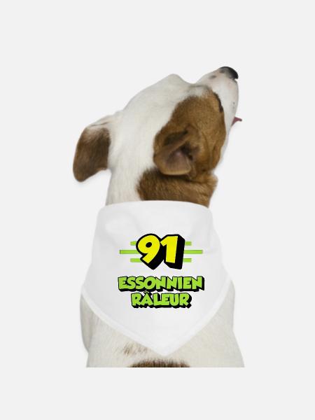 Essonnien râleur - Bandana pour chien - blanc - Devant