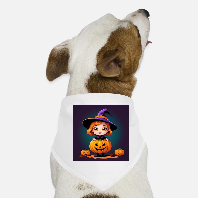 Sorcière citrouille d’Halloween Bandana pour chien