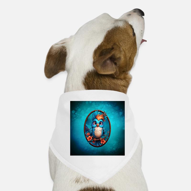 Oiseau bleu vif Bandana pour chien