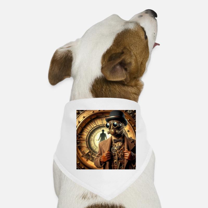 Sherlock Holmes Steampunk - Hunde-Bandana - Weiß