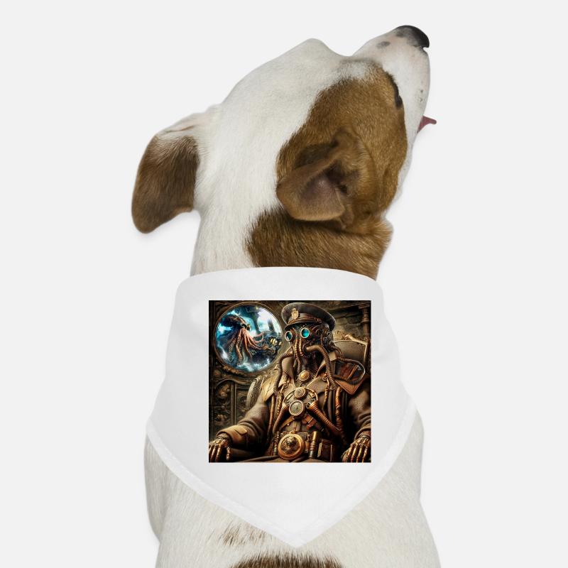 Capitaine Nemo Steampunk - Bandana pour chien - blanc