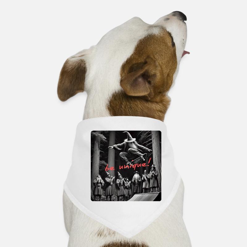 Crazy Wizard Skateboard - Bandana pour chien - blanc
