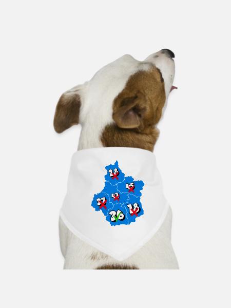 Région centre - Bandana pour chien - blanc - Devant