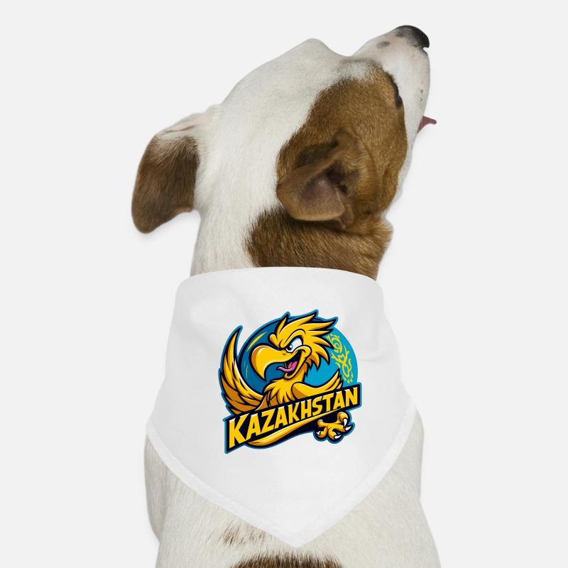 Kazakhstan Eagle Crest Cartoon Flag Gift Dog Bandana