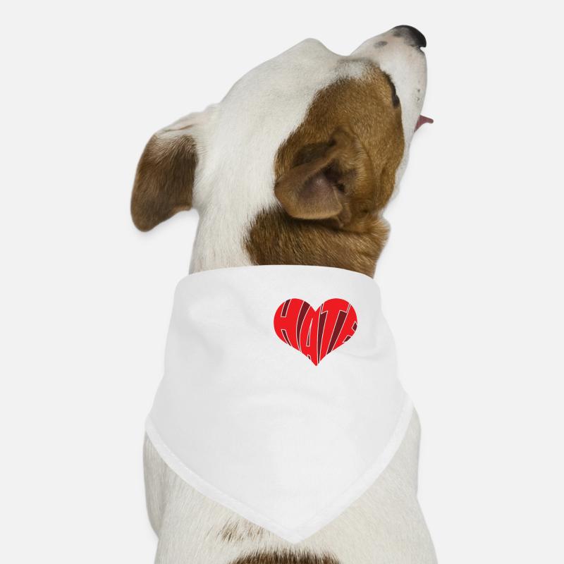 Hate Humanity Stop Hate Anti Hate - Dog Bandana - white