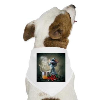 Maus im Nachthemd: Die Nacht der verrückten Melodien. - Hunde-Bandana - Weiß - Vorne