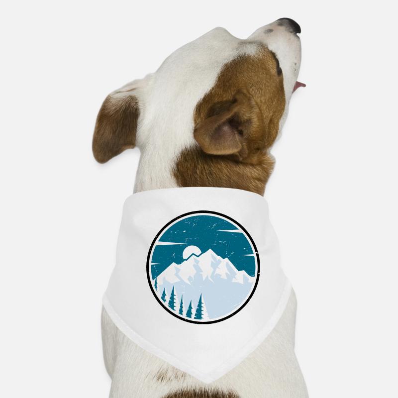 Forêt circulaire de Winter Peak Bandana pour chien