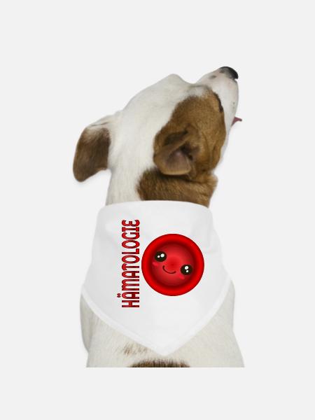 HÄMATOLOGIE Erythrozyten BLUT - Hunde-Bandana - Weiß - Vorne