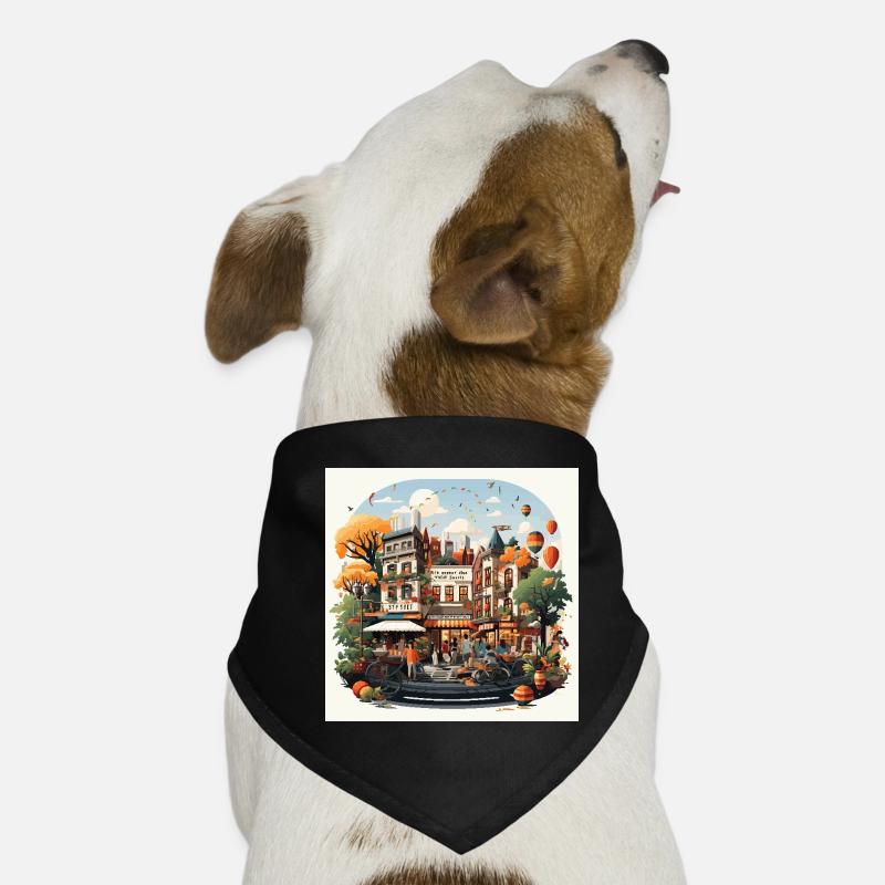 Ambiance du marché Bandana pour chien