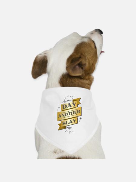 Another Day Another Slay Banner - Dog Bandana - white - Front