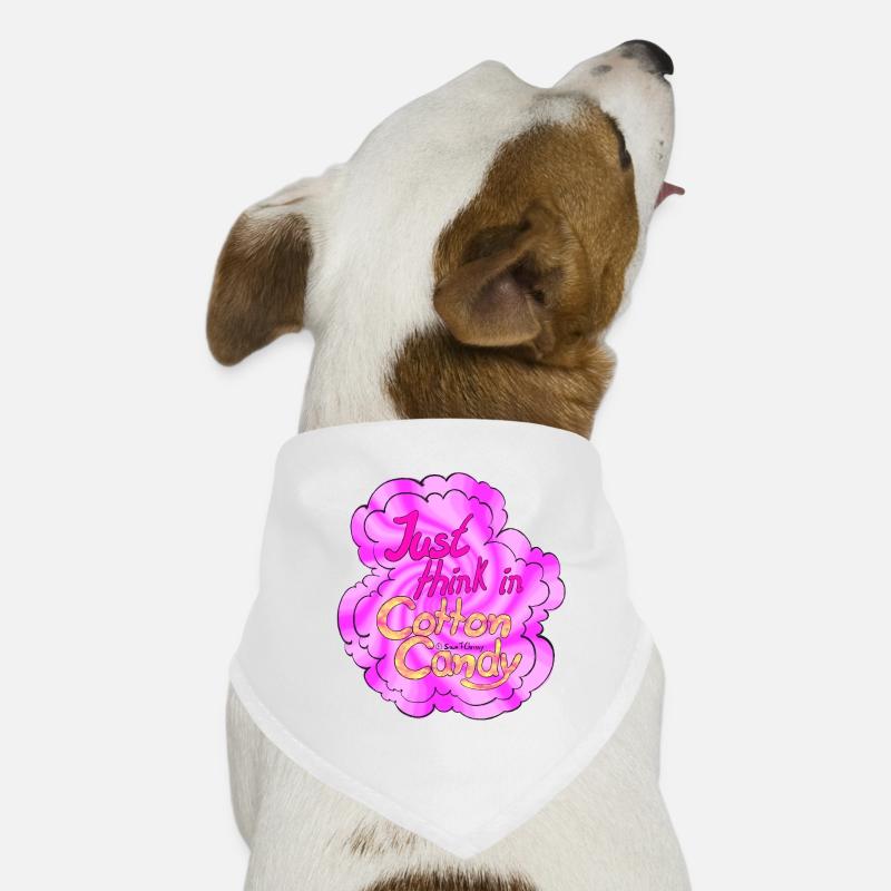 Barbe à papa Penser tourbillon - Bandana pour chien - blanc