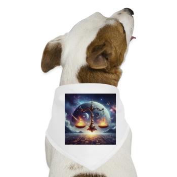 WAAGE \ Tierkreiszeichen - Hunde-Bandana - Weiß - Vorne