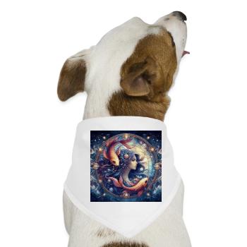 FISCHE \ Sternzeichen - Hunde-Bandana - Weiß - Vorne