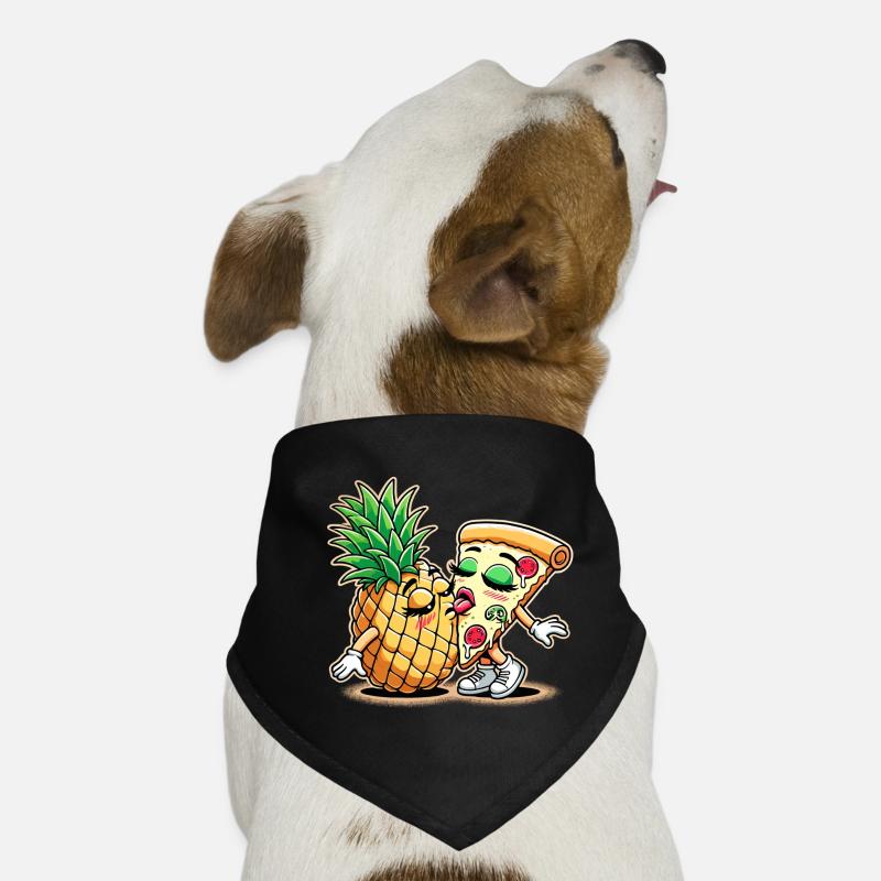 Pizza Hawaii Baiser Relation d’amour Drôle Cadeau Bandana pour chien