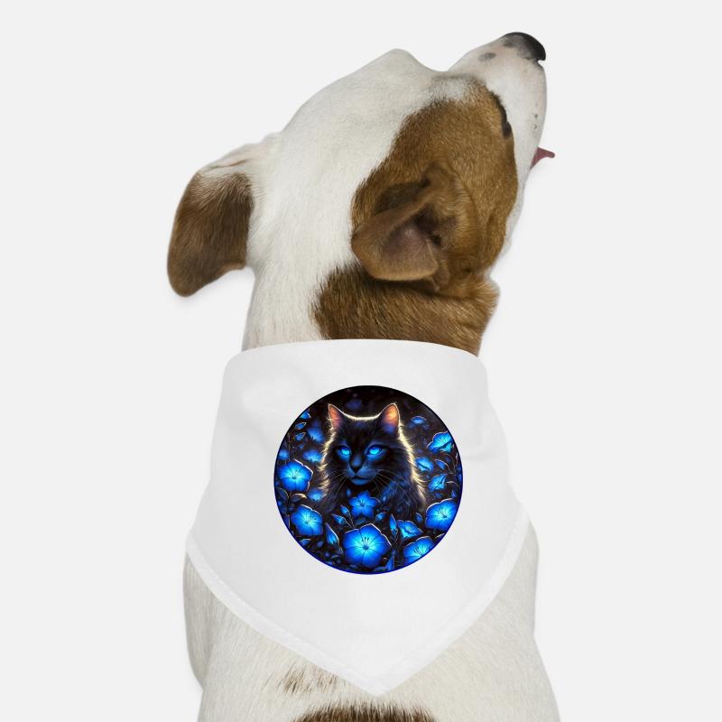 Brightly beautiful cat Dog Bandana