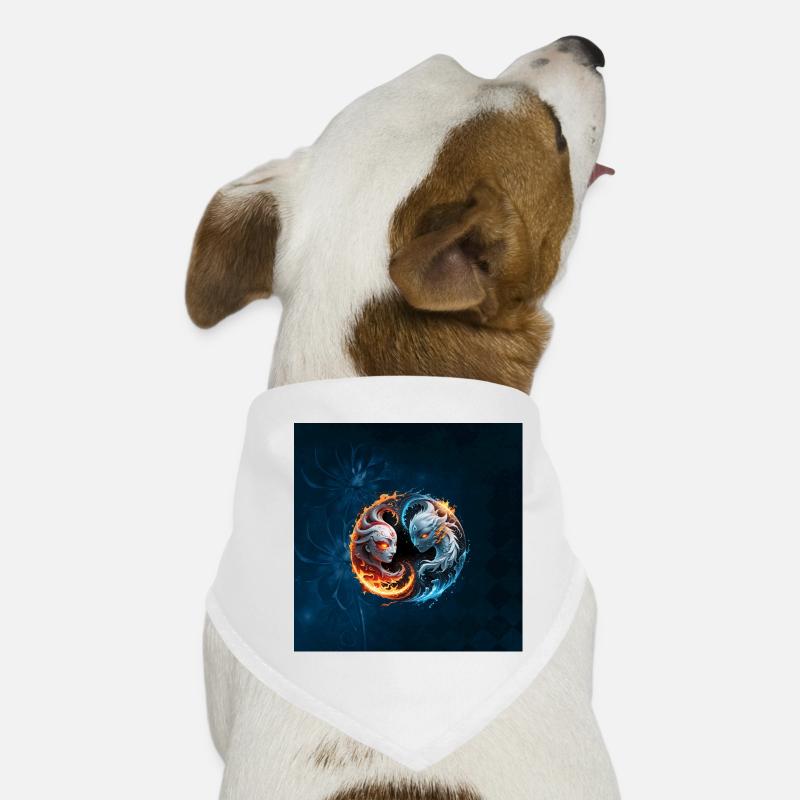 Harmonie élémentaire, yin et yang de la nature. Bandana pour chien