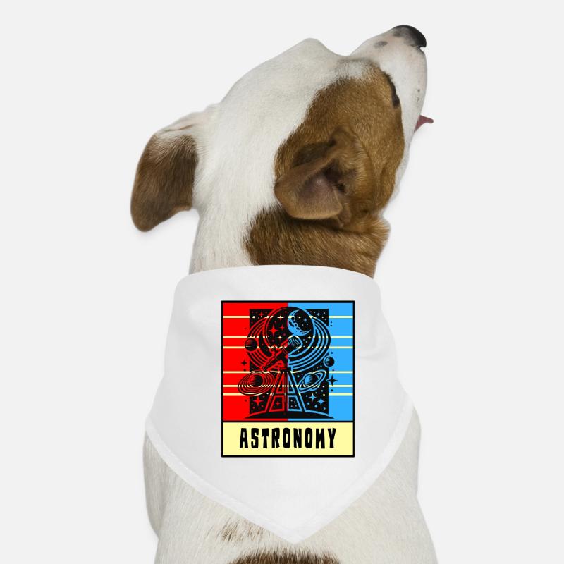 Kosmisches Universum Retro Style Hunde-Bandana