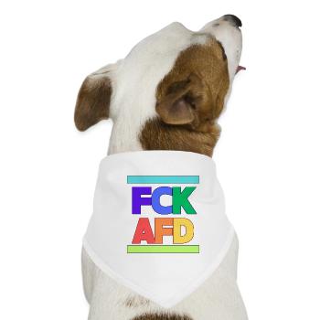 FCK AFD - Hunde-Bandana - Weiß - Vorne