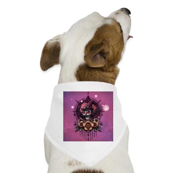 Die Steampunk-Eule: Hüter der Geheimnisse. - Hunde-Bandana - Weiß - Vorne
