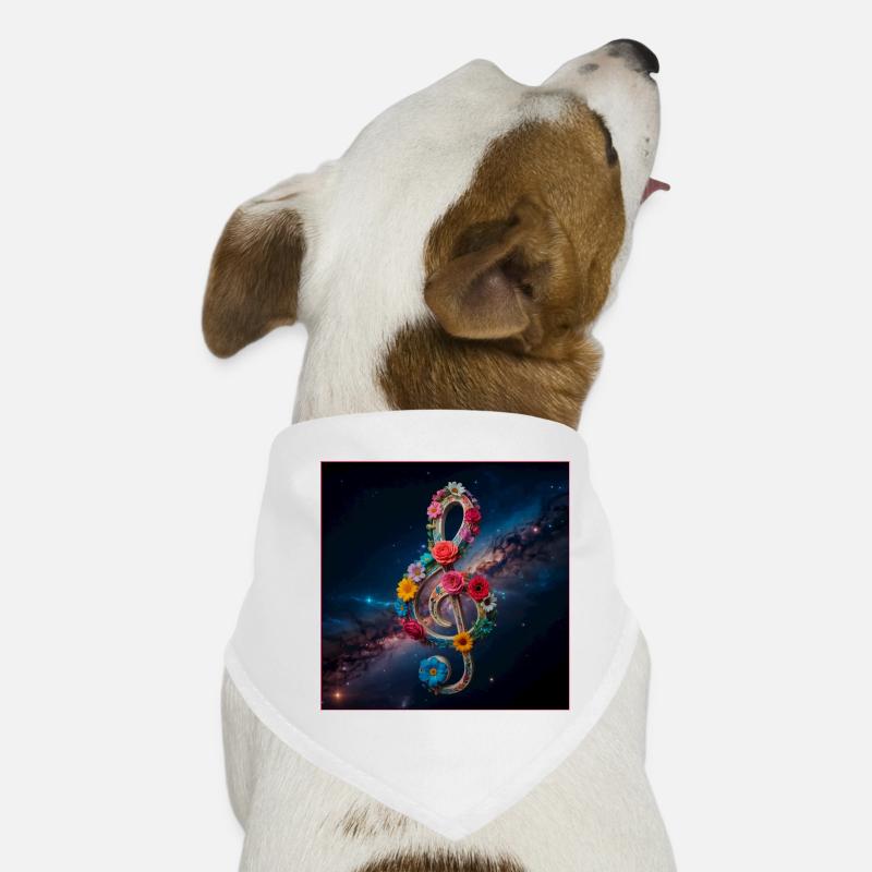 Flowers clef in space Dog Bandana
